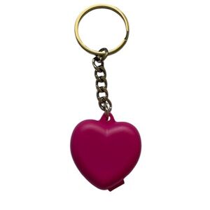 New Tupperware Pink Heart Container Holder Keychain